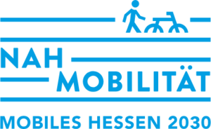 Logo von "Mobiles Hessen - wir bewegen Zukunft", es ist ein Program des Landes Hessen es unterstützt und vernetzt nachhaltige, umweltschonende Programme und Aktivitäten in sämtlichen Bereich der Mobilität 