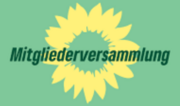 Logo Mitgliederversammlung mit einer Sonnenblume