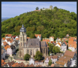 Bild von der Stadtkirche St. Marien und Burgruine "Hohenburg" in Homberg (Efze)