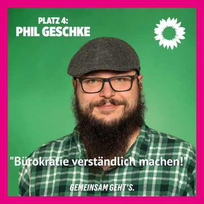 Foto Komunalwahl 2026 Listenplatz 4 für Phil Geschke