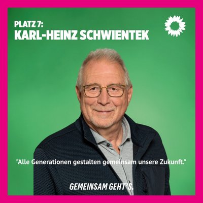 Bild Kommunalwahl 2026 Listenplatz 7 für Karl-Heinz Schwientek