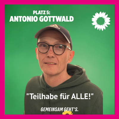 Foto Kommunalwahl 2026 Listenplatz 5 für Antonio Gottwald