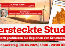 Bild zu einem Webinar "Webinar “Die versteckte Studie: So stark profitieren die Regionen von Erneuerbaren!”"
