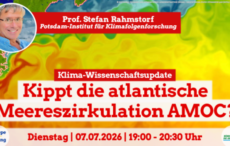 Bild über die Onlineveranstaltung:   Europe Calling Klimawissenschaftsupdate mit Prof. Stefan Rahmstorf: “Kippt die atlantische Meereszirkulation AMOC?”