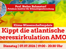Bild über die Onlineveranstaltung:   Europe Calling Klimawissenschaftsupdate mit Prof. Stefan Rahmstorf: “Kippt die atlantische Meereszirkulation AMOC?”